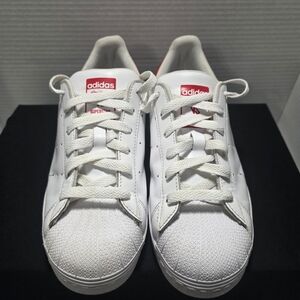 Adidas Superstar Stan Smith Shell Toe Sneakers Red White 7.5 Youth EUC